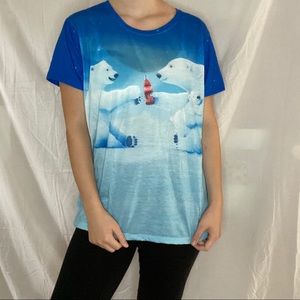 Coca Cola Christmas Holiday Polar Bears Shirt